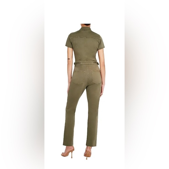 Good American Fit for Success Utility Khaki Jumpsuit - Picture 4 of 7